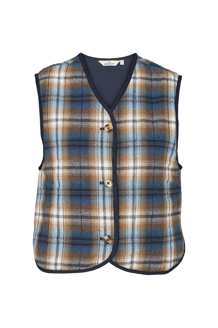 Basic Apparel Trudie Vest Veste 728 Tobacco brown / classic blue